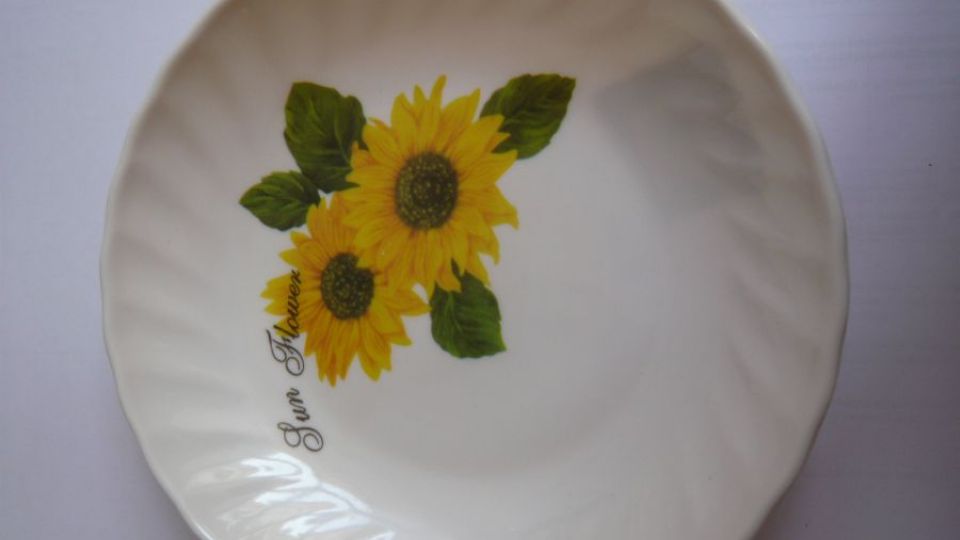 plastový talíř s dekorem slunečnic Sun Flower