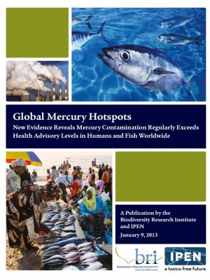 Global mercury hotspots: New evidence reveals mercury contamination regularly exceeds health advisory levels in humans and fish worldwide.