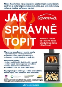 Jak správně topit si vyzkouší lidé v Kopřivnici 