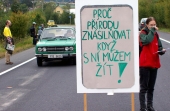 Mobilizace na silnici v Nových Heřminovech