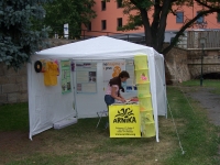 Infostánek o PVC na Slunovratovém festivalu v Plzni 