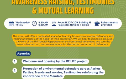 Defending the defenders: Awareness raising, testimonies & mutual learning