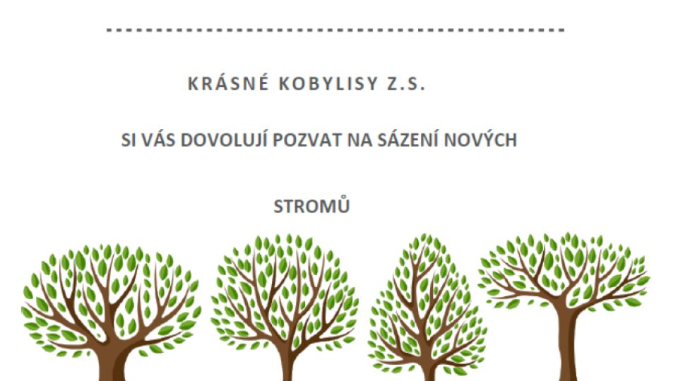 Pozvánka na další výsadbu stromů na Kobylisích 22. listopadu 2023