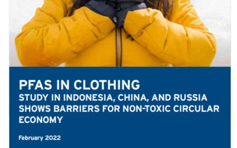 PFAS in synthetic outdoor- and sportswear from Indonesia, China and Russia are barriers to achieve a non-toxic circular economy