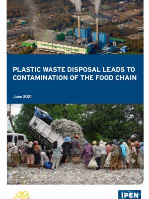 Plastic waste disposal leads to contamination of the food chain
