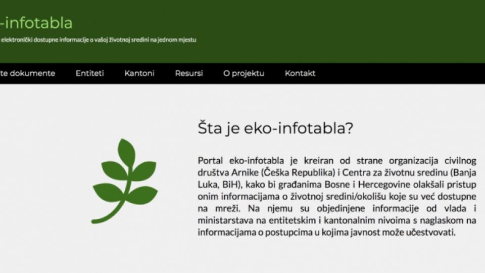 Protecting the environment, preventing conflicts. Bosnia and Herzegovina to receive a new online alerting service made by NGOs
