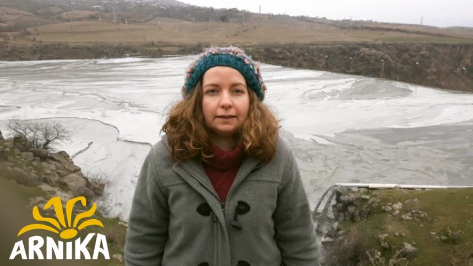 What are we doing by the tailing pond near Akhtala?