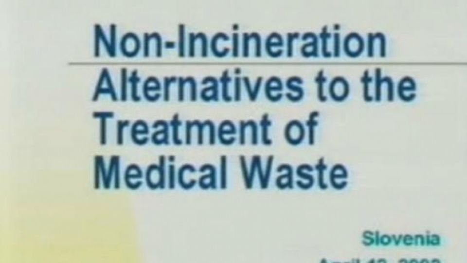 Videozáznam z přednášky o nespalovacích technologiích odpadů ze zdravotnictví