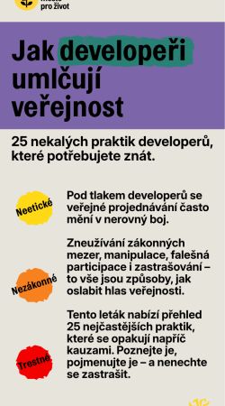 Nekalé praktiky developerů - leták