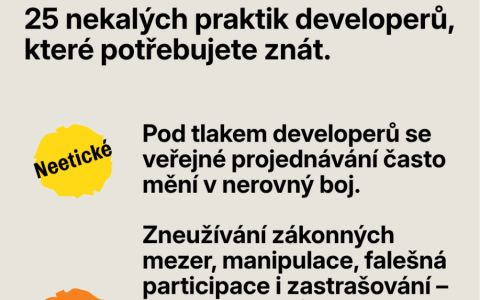 Nekalé praktiky developerů - leták