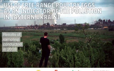 The use of free-range poultry eggs as the indicator of the pollution in Eastern Ukraine