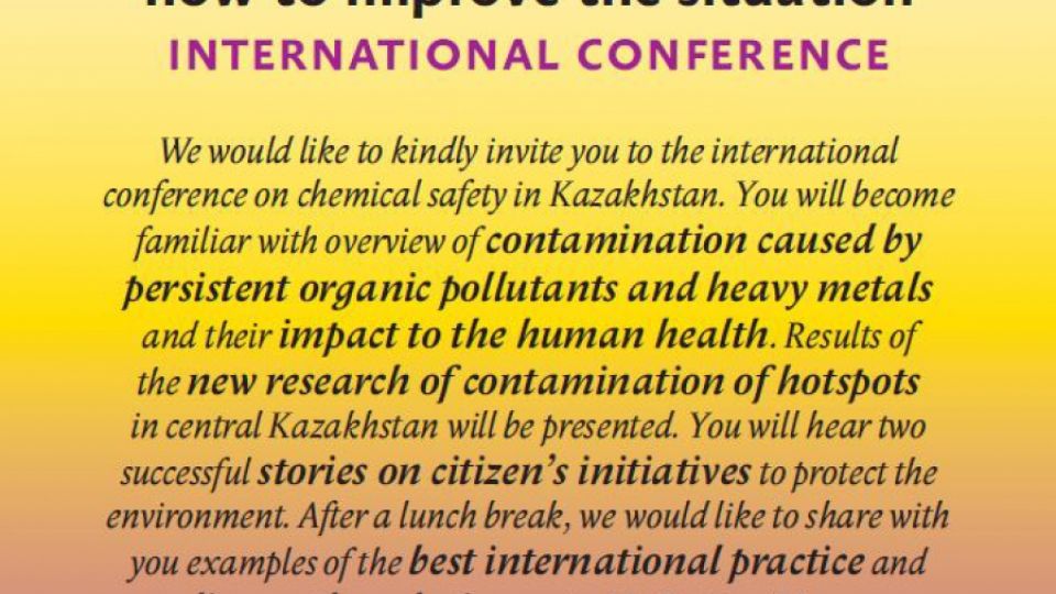 Chemical safety in Kazakhstan: how to improve the situation