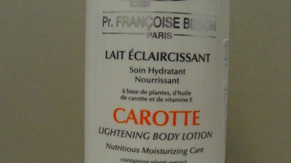 Carotte zesvětlovací tělové mléko,Pr. Francoise Bedon Paris