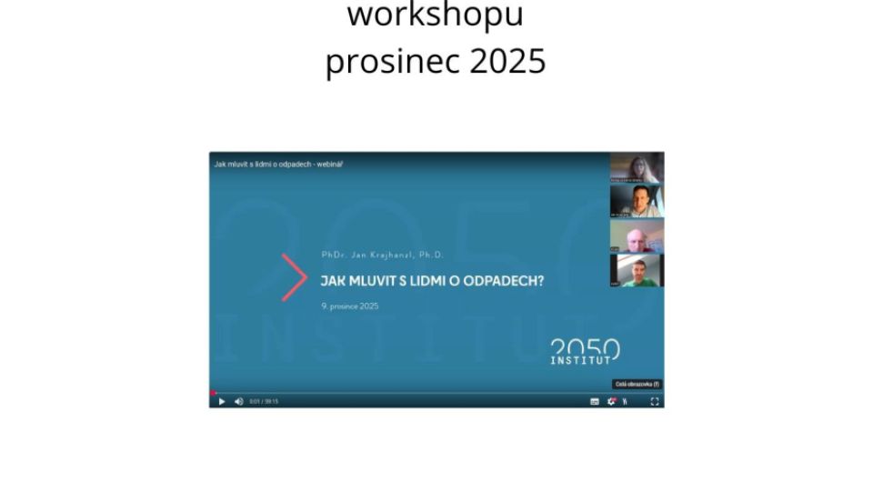 Jak mluvit s lidmi o odpadech (webinář a workshop)