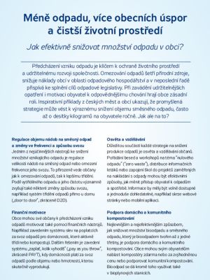 Factsheet Méně odpadu, více obecních úspor a čistší životní prostředí