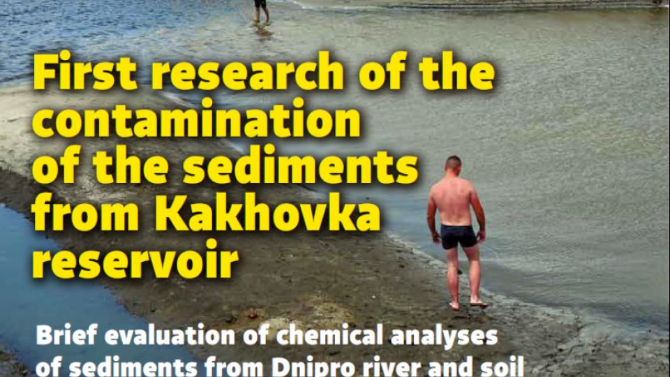 První výzkum kontaminace sedimentů z nádrže Kakhovka
