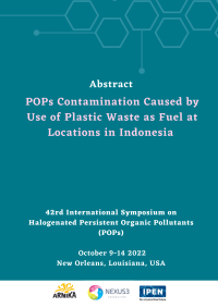 POPs Contamination Caused by Use of Plastic Waste as Fuel at Locations in Indonesia