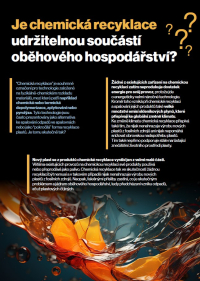 Factsheet Je chemická recyklace udržitelnou součástí oběhového hospodářství?