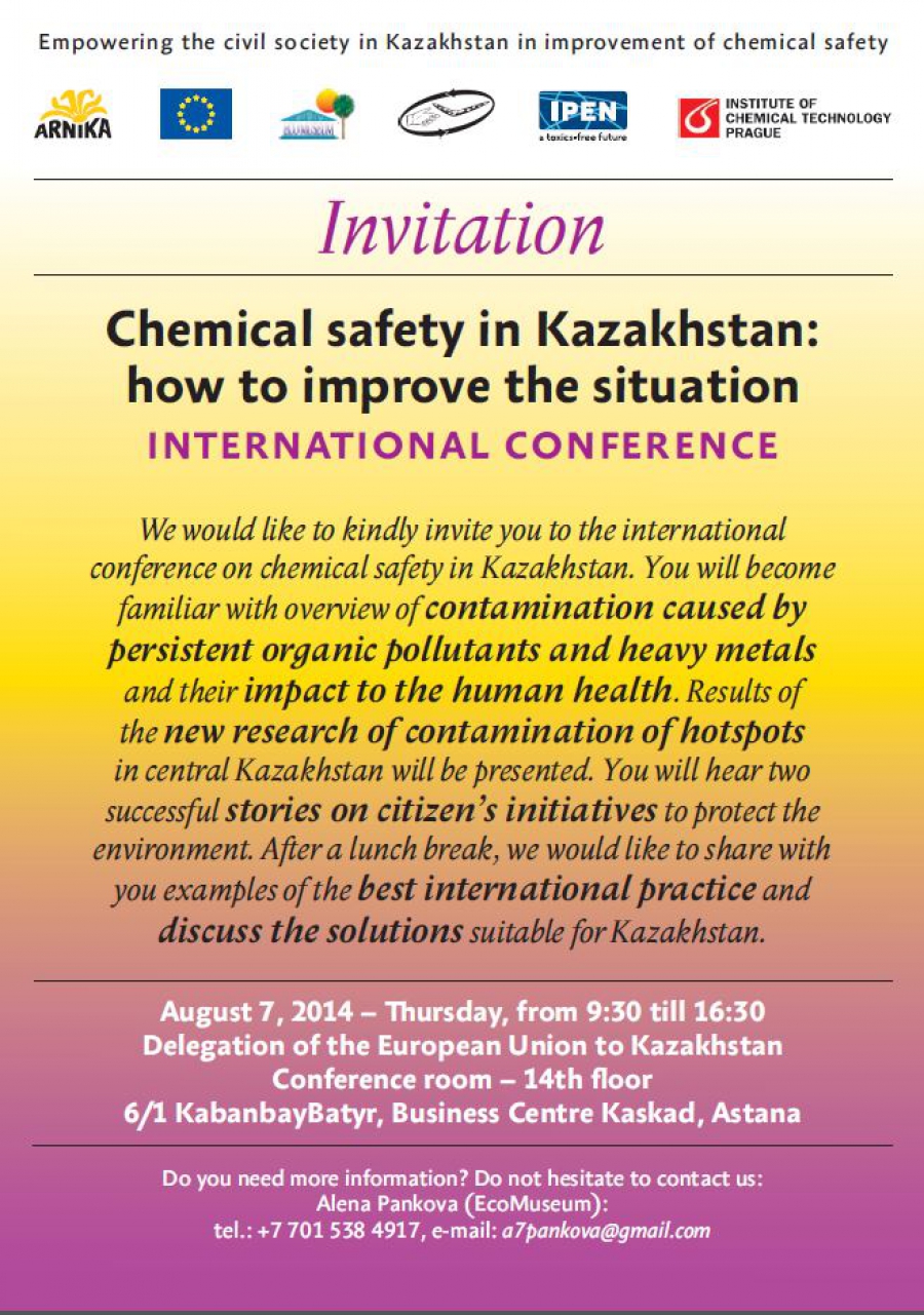 Chemical safety in Kazakhstan how to improve the situation