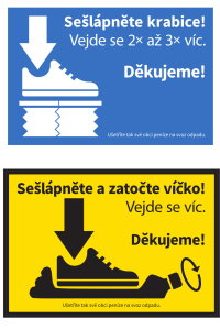 Nálepky na kontejnery s papírem a plastem