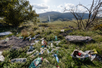 Ilegální skládka na minovém poli v Bosně a Hercegovině